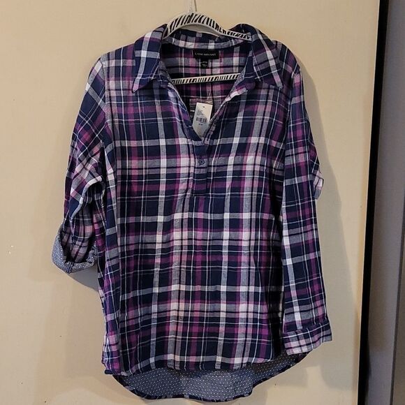 NWT lane Bryant flannel top - Picture 1 of 6
